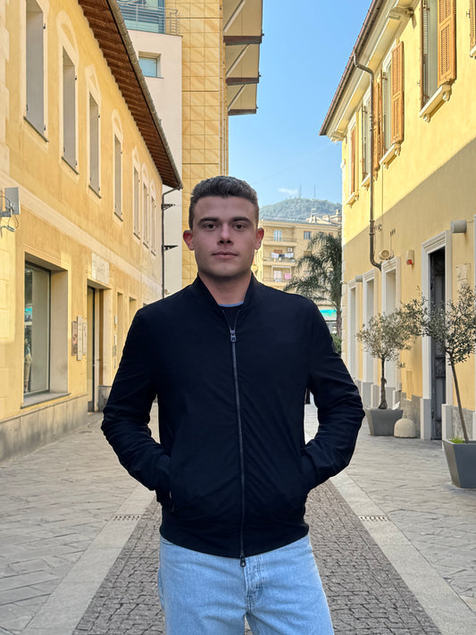 GIUBBOTTO BOMBER OVER-D BLU J08 OVER-D