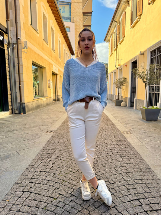 PANTALONE SUSY MIX CREMA 100C25 SUSYMIX