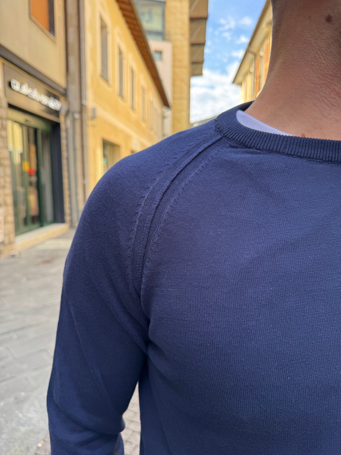 PULLOVER OVER-D PARICOLLO BLU M07