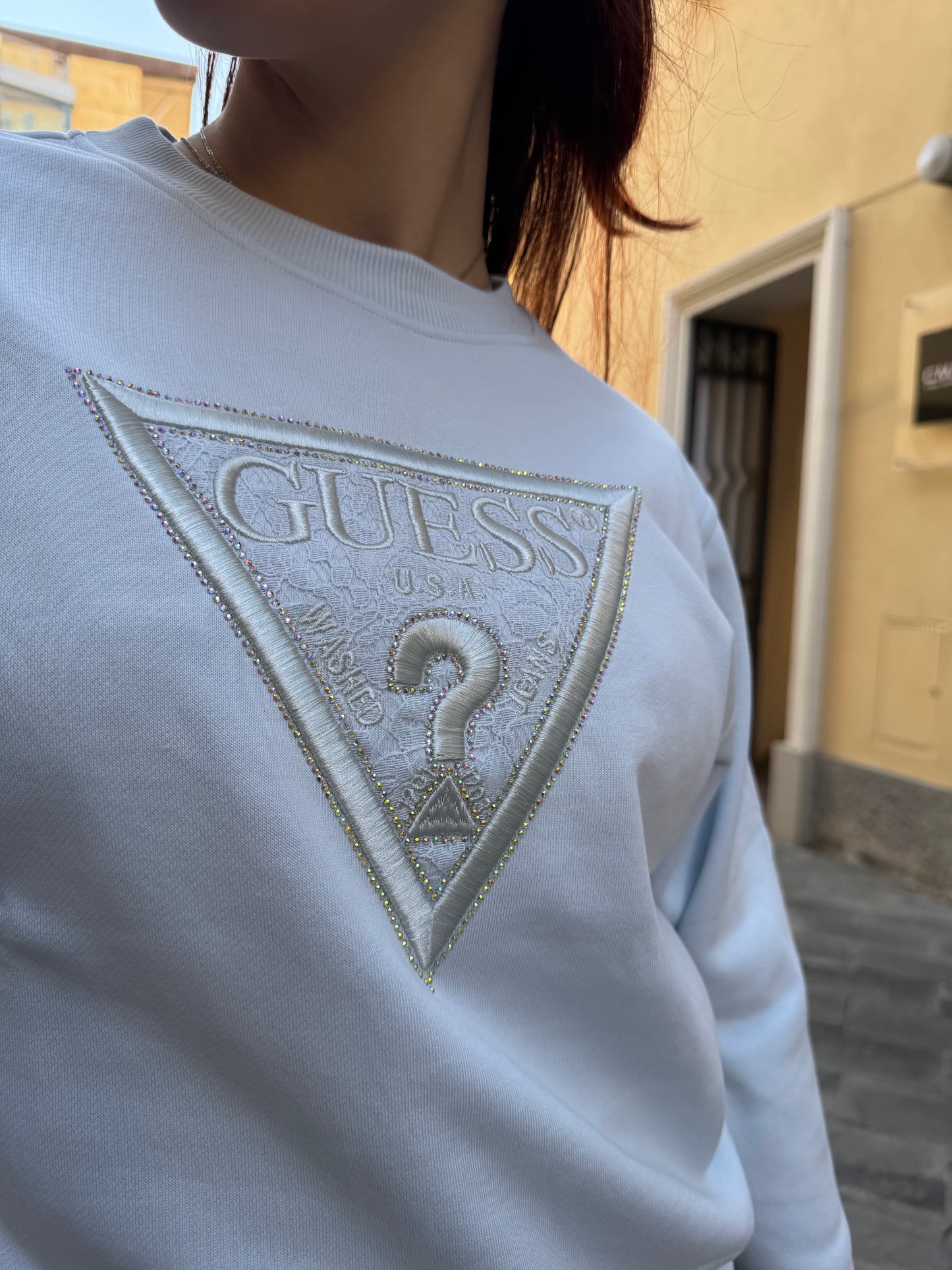 FELPA GUESS AZZURRA W5GQ
