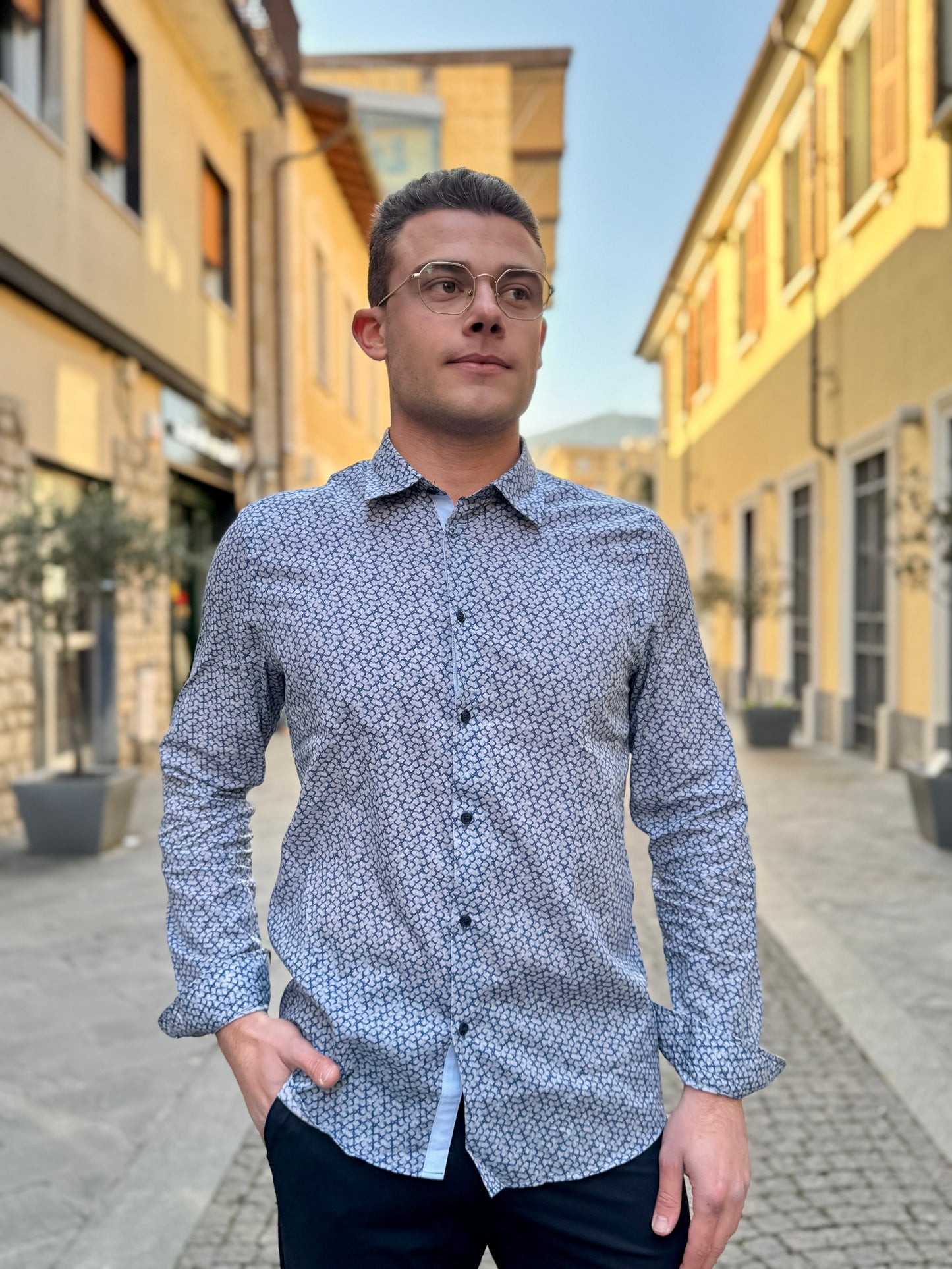 CAMICIA SEINSE INDACO CE1019SS