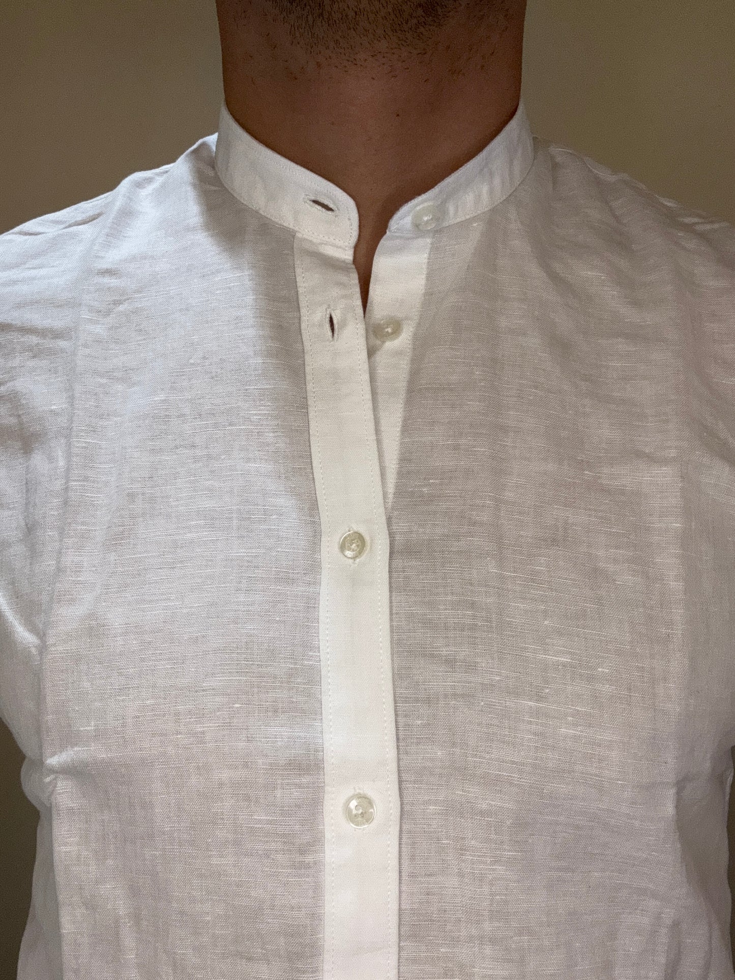 CAMICIA OVER-D COLLETTO FRANCESE BIANCA C12