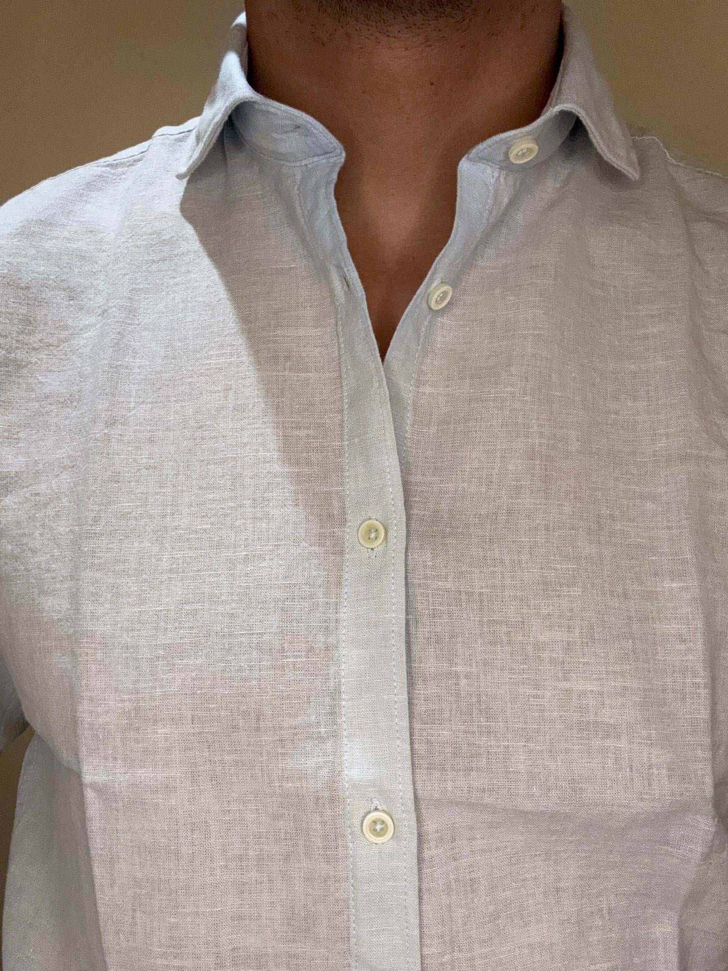 CAMICIA OVER-D COLLETTO FRANCESE POLVERE C12