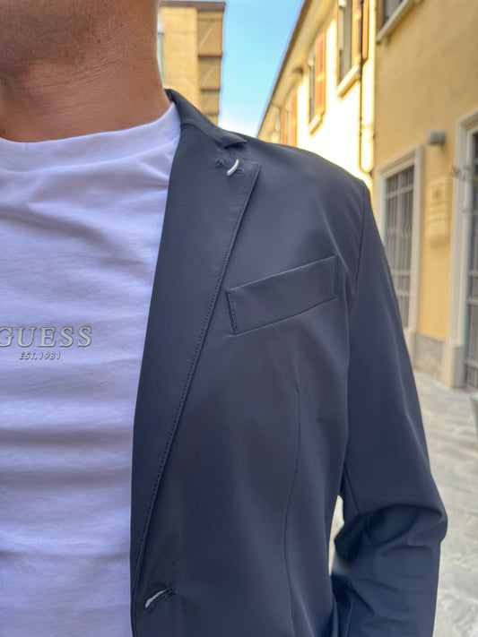 GIACCA OVER-D MONOPETTO BLU G01 OVER-D