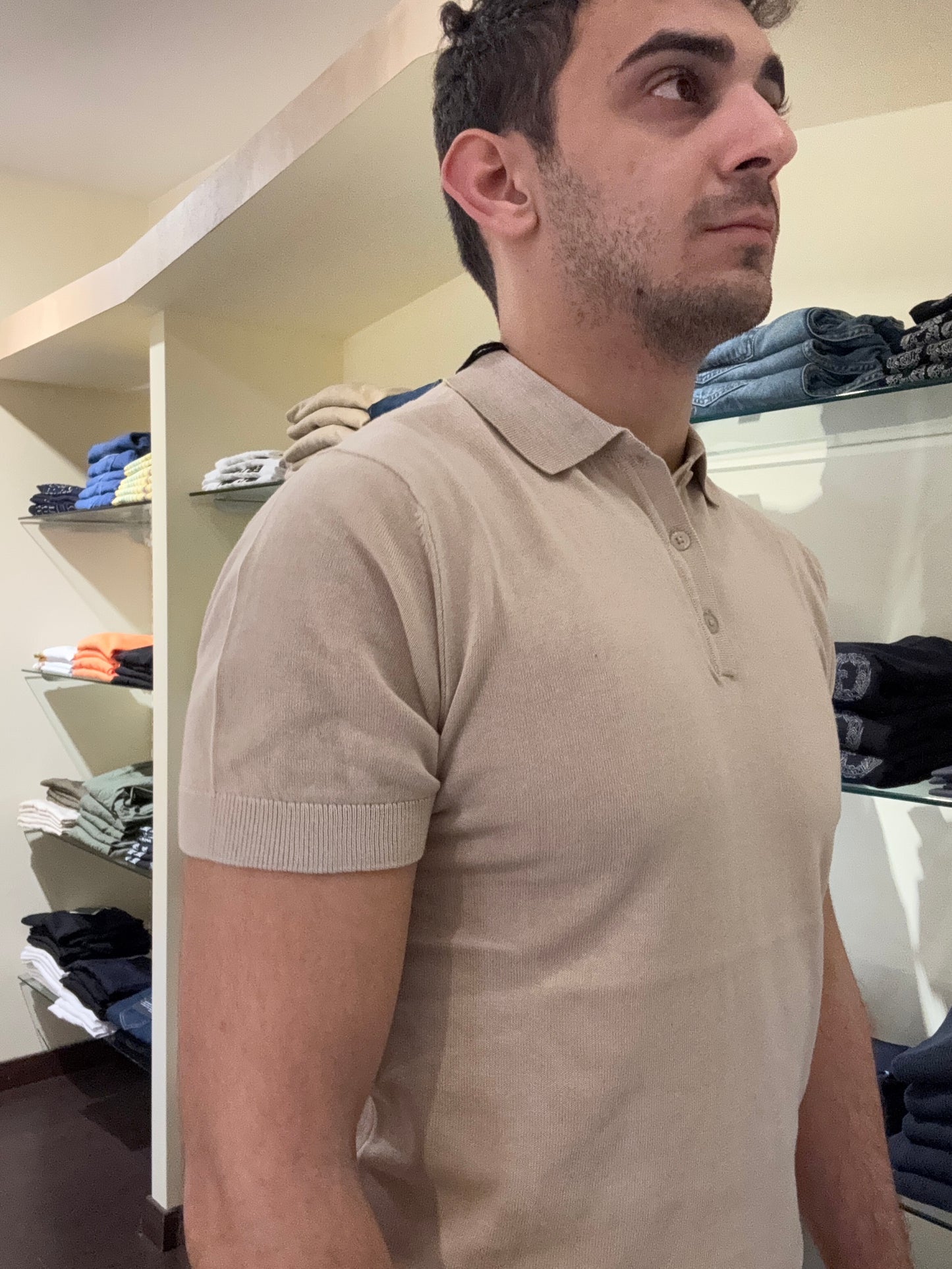 POLO OVER-D BEIGE M02