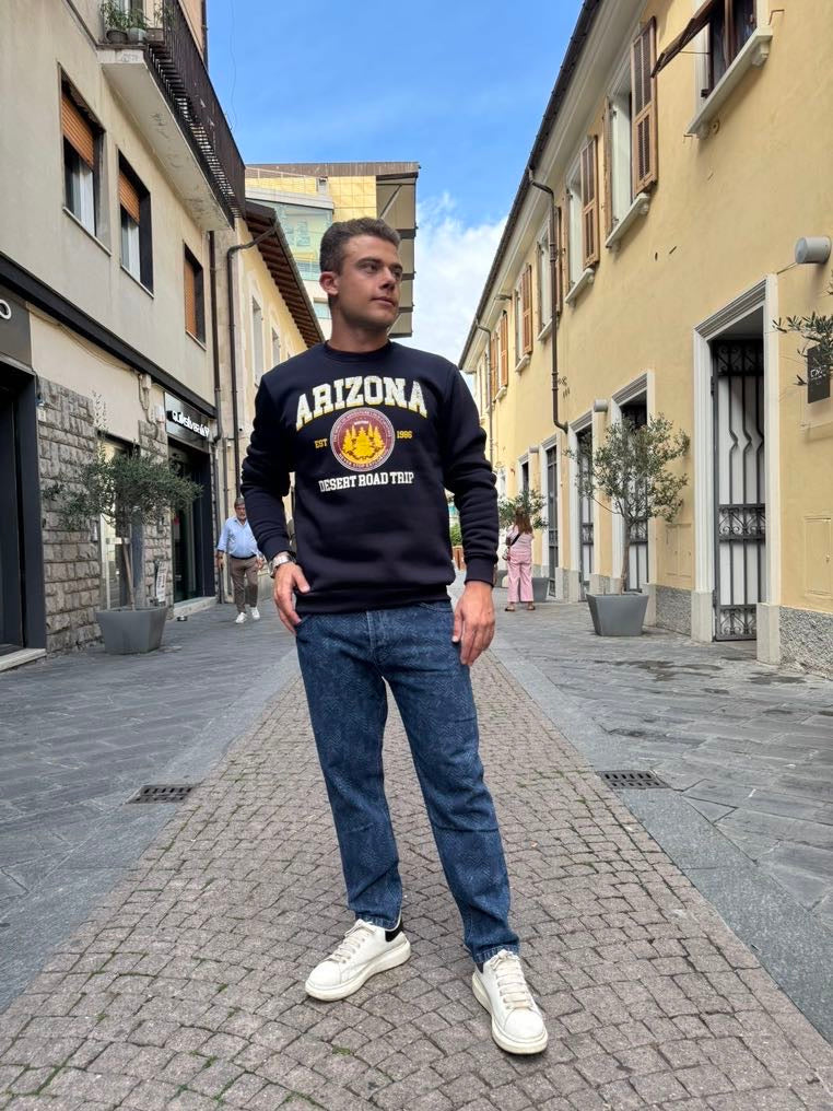 DROPIN Felpa girocollo blu arizona DROPIN