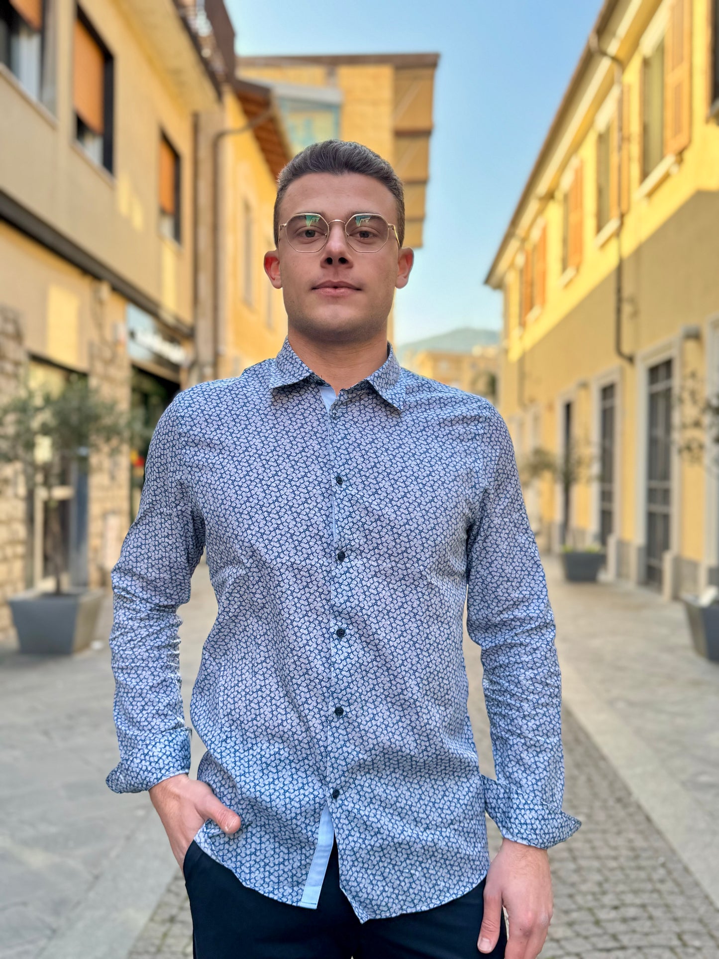 CAMICIA SEINSE INDACO CE1019SS