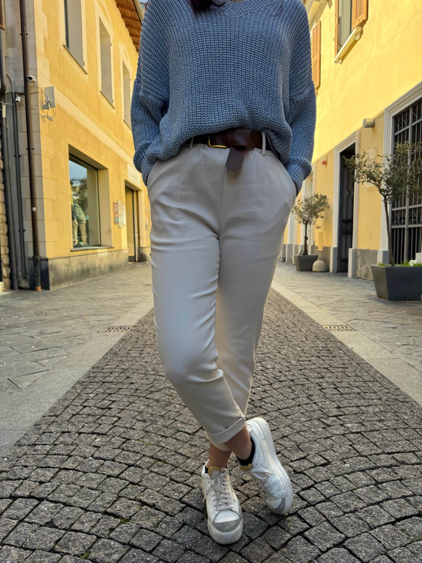 PANTALONE SUSY MIX CREMA 100C25