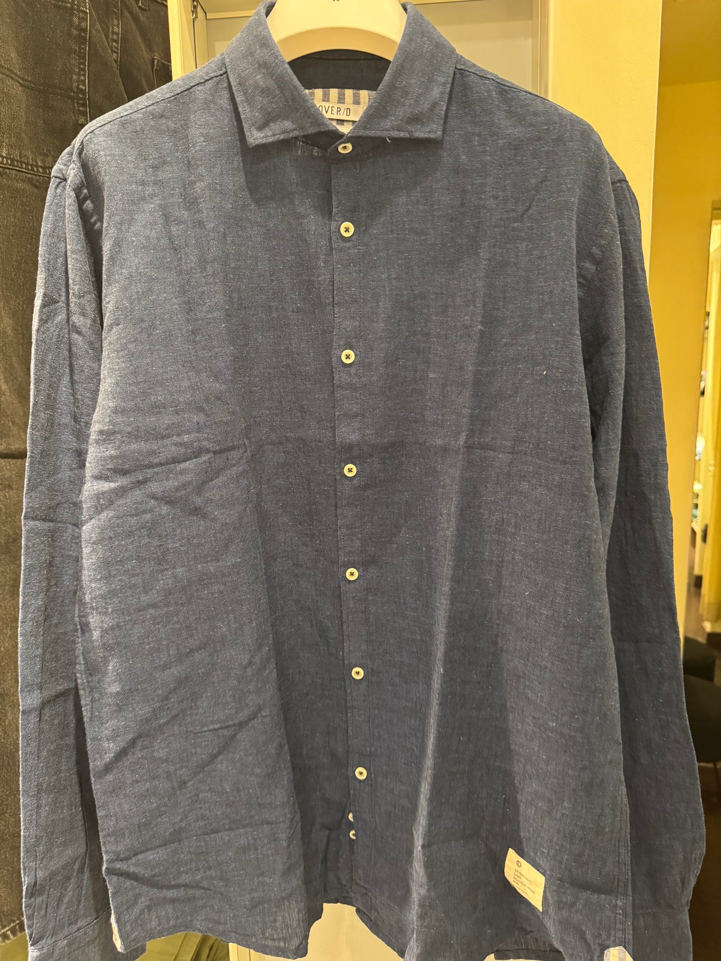 CAMICIA OVER-D COLLETTO FRANCESE BLU C12