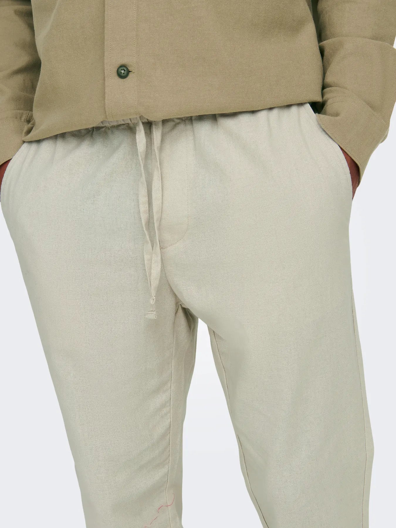 PANTALACCIO LINO ONLY&SONS BEIGE 22024966