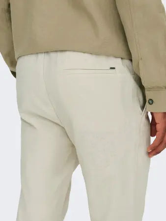 PANTALACCIO LINO ONLY&SONS BEIGE 22024966
