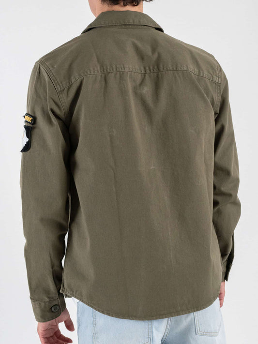 CAMICIA SPORTIVA CON PATCH MILITARI VERDE OLIVA ALBERTO 22034991 ONLY&SONS ONLY&SONS