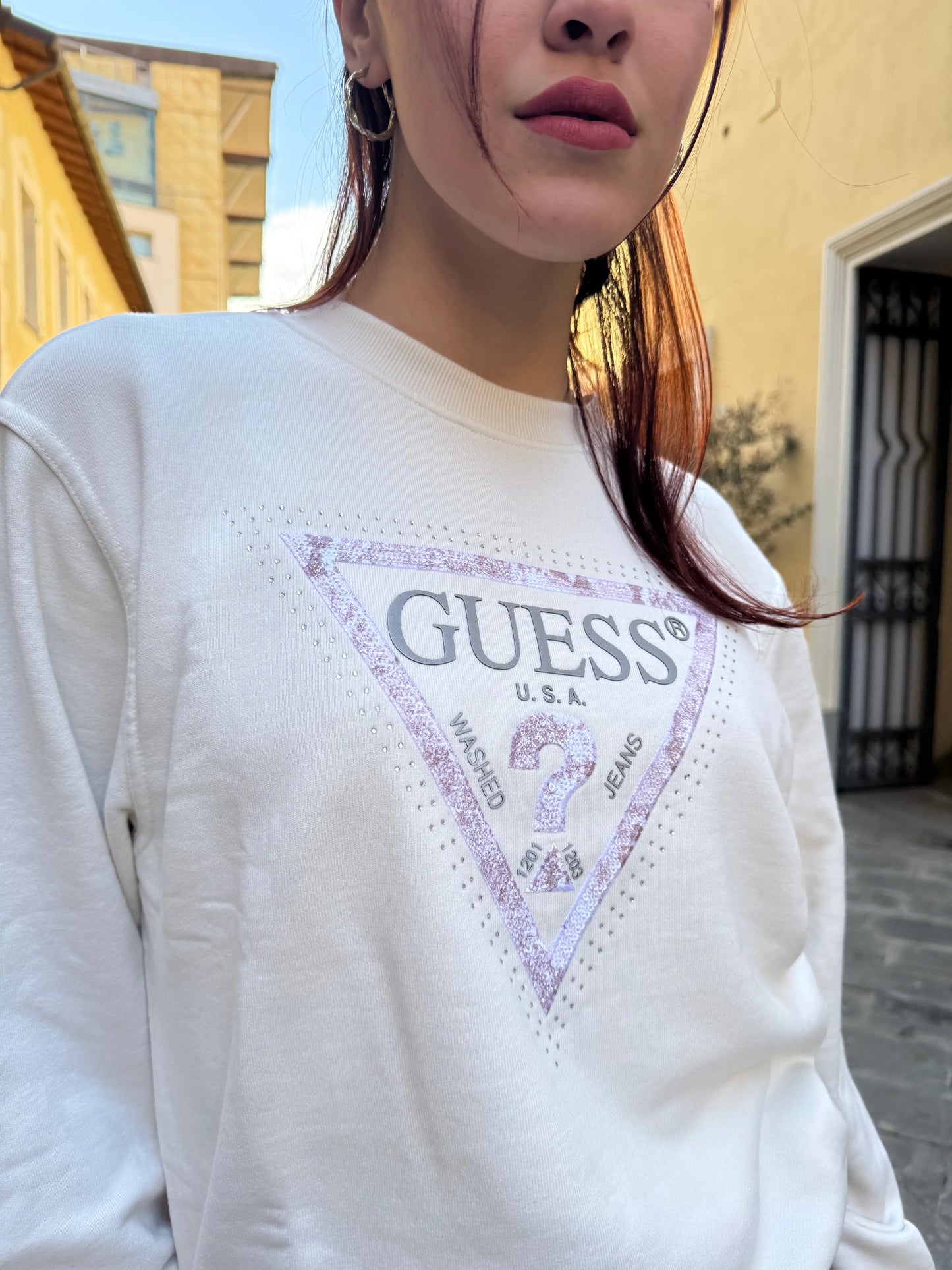 FELPA GUESS CREMA W5RQ09