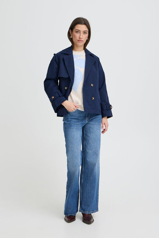 B.YOUNG Giacca trench corta blu B.YOUNG