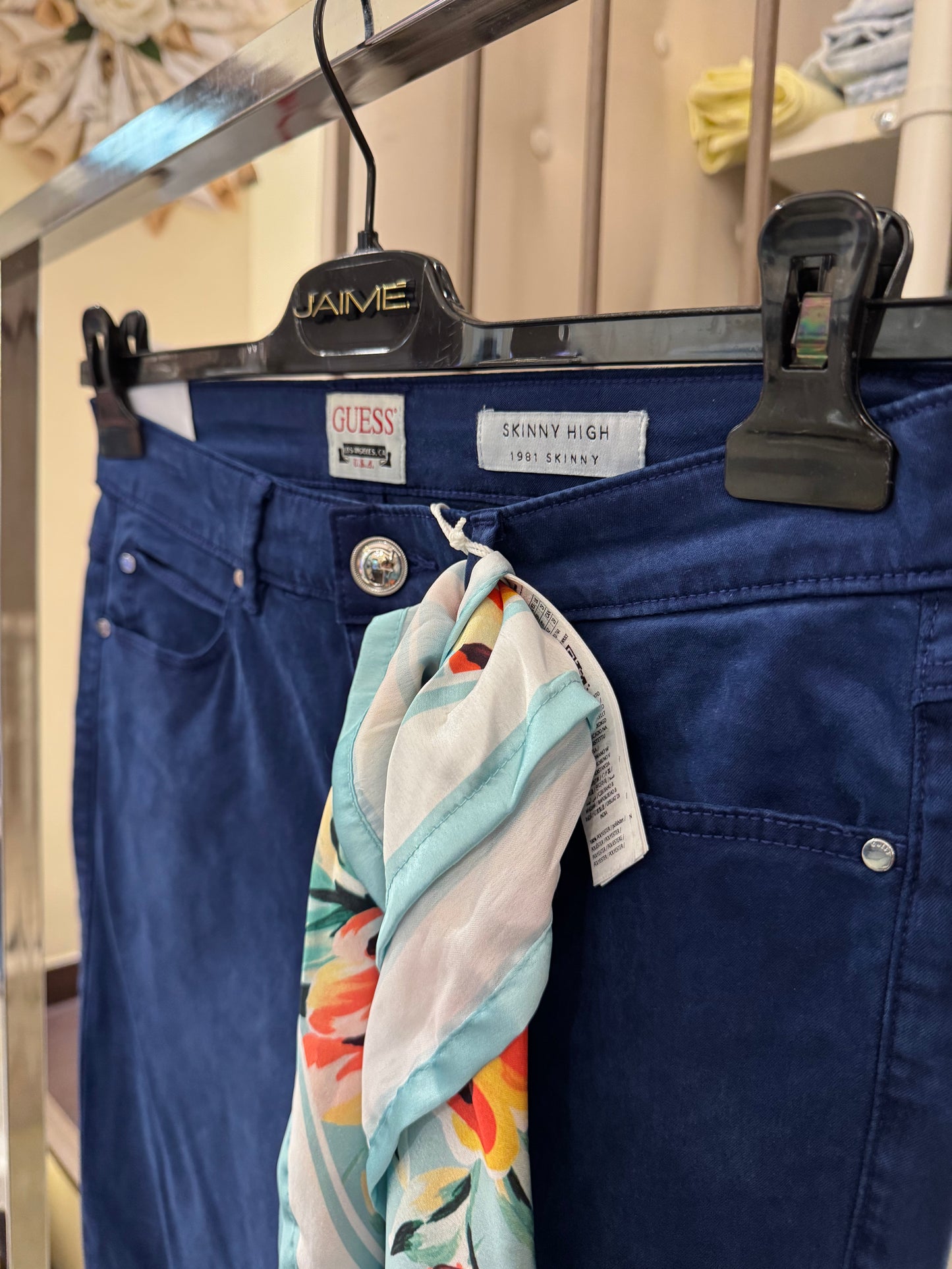 PANTALONE GUESS BLU W4GA91