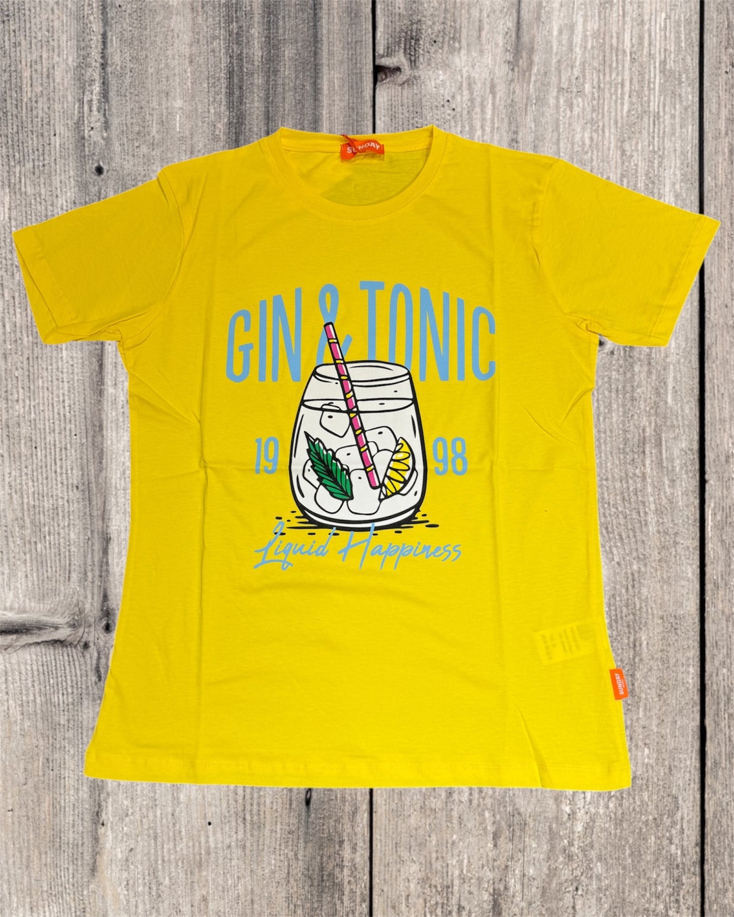 T-SHIRT SUNDAY PEOPLE GIALLA MC112S SUNDAY PEOPLE