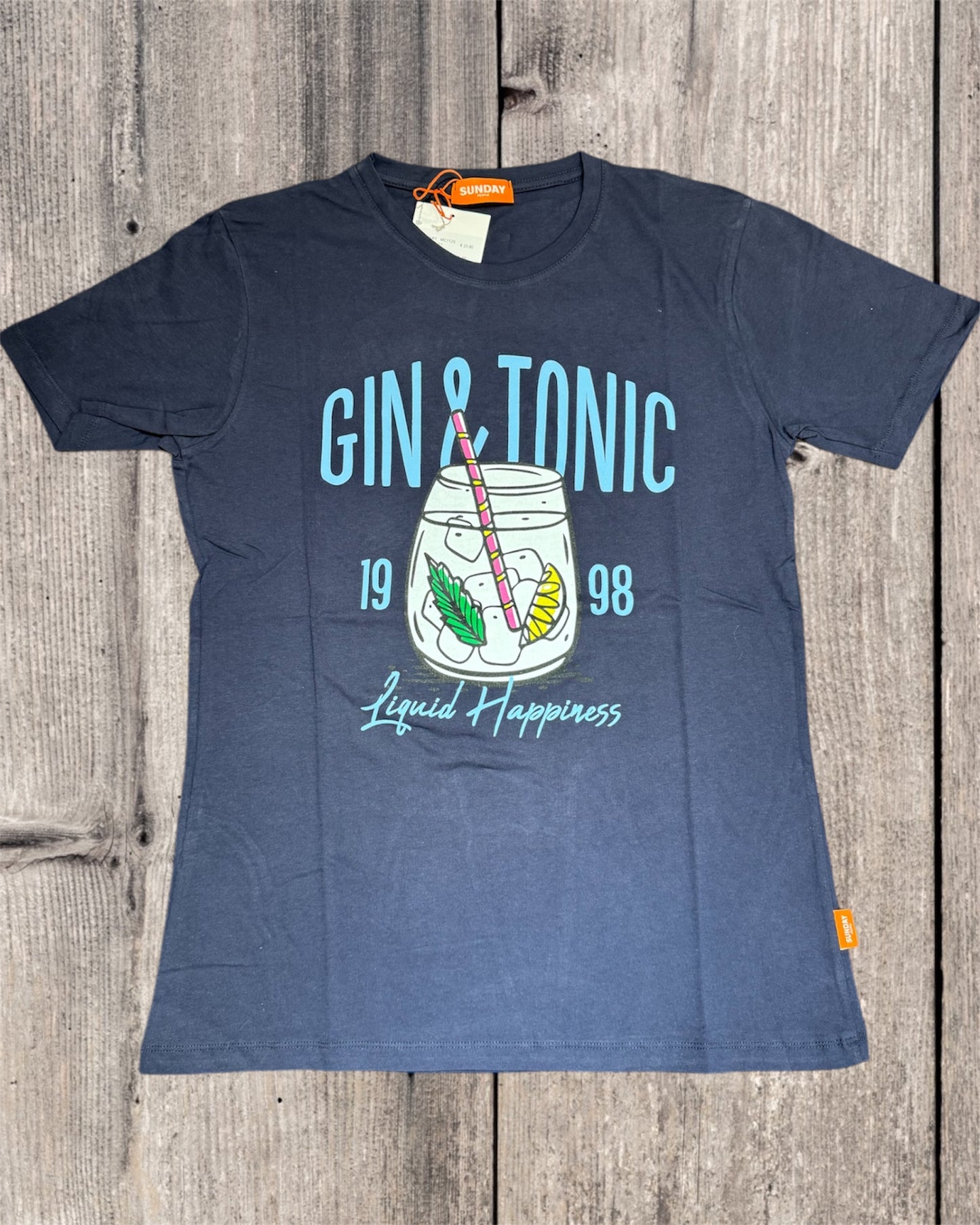 T-SHIRT SUNDAY PEOPLE BLU MC112S