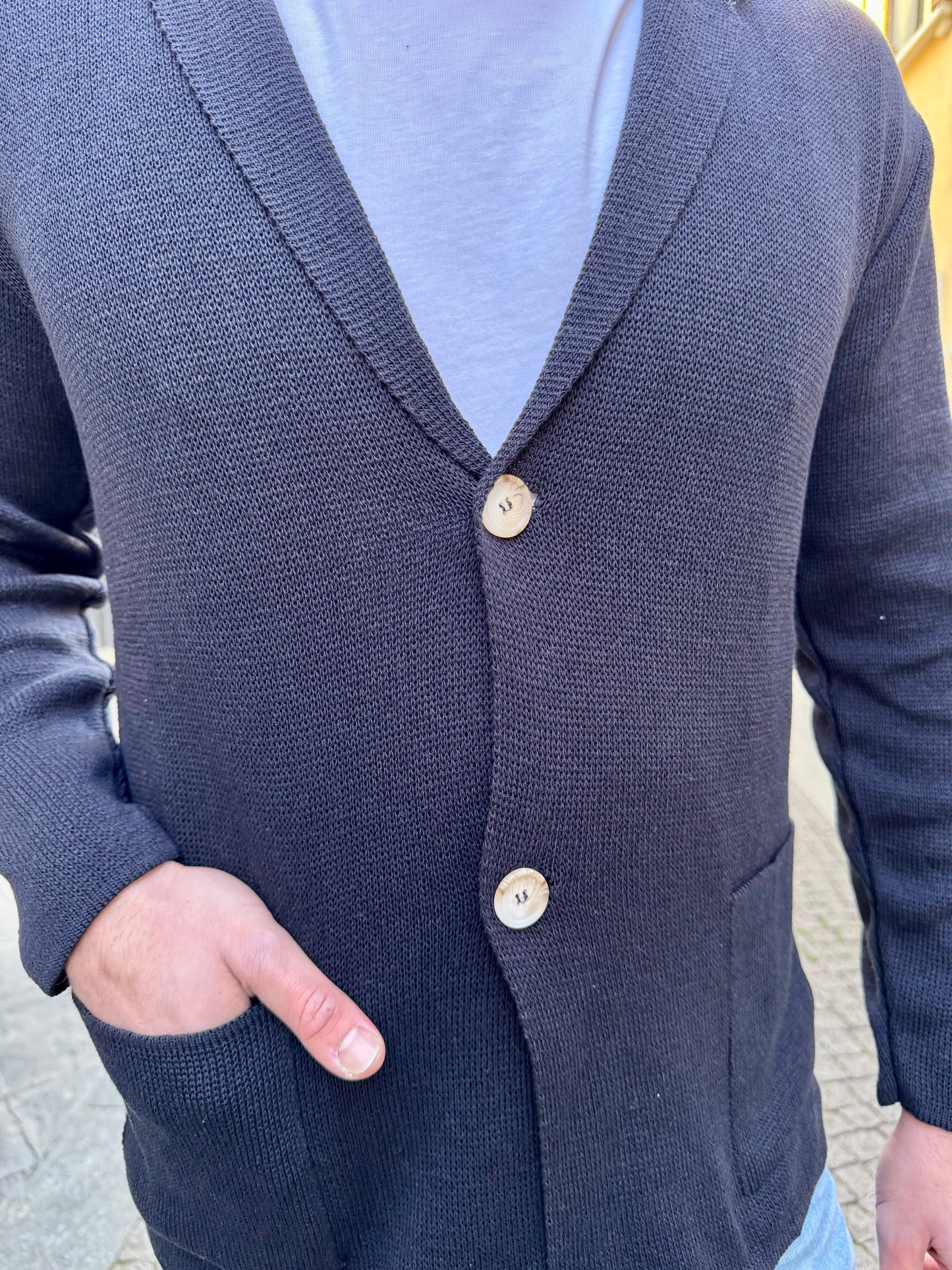 GIACCA OVER-D MAGLIA BLU M18 OVER-D