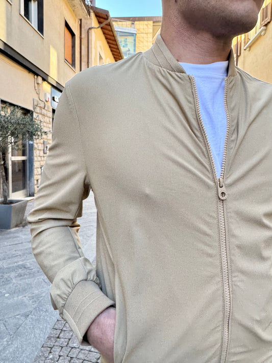 GIUBBOTTO BOMBER OVER-D BEIGE J08 OVER-D