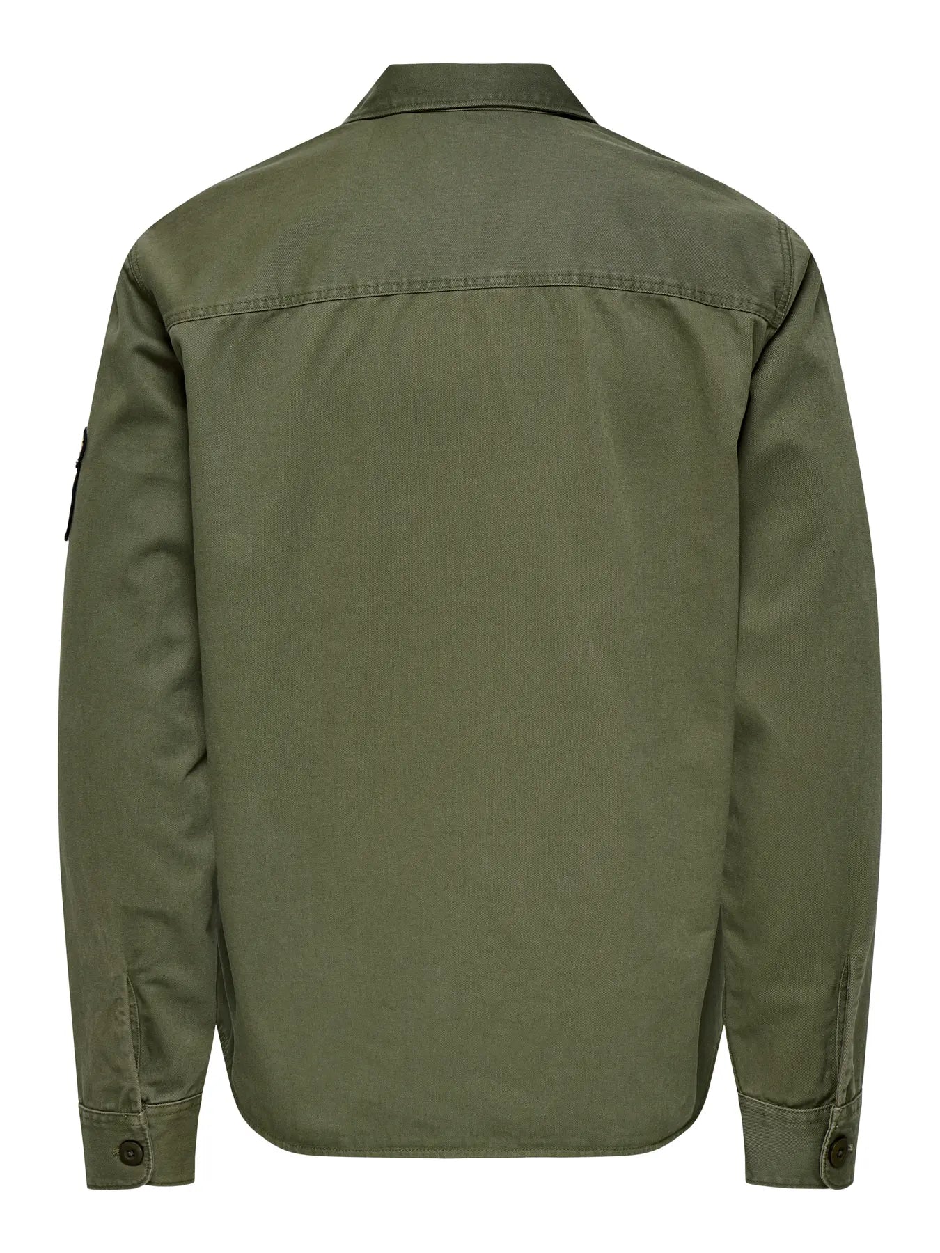 CAMICIA SPORTIVA CON PATCH MILITARI VERDE OLIVA ALBERTO 22034991 ONLY&SONS