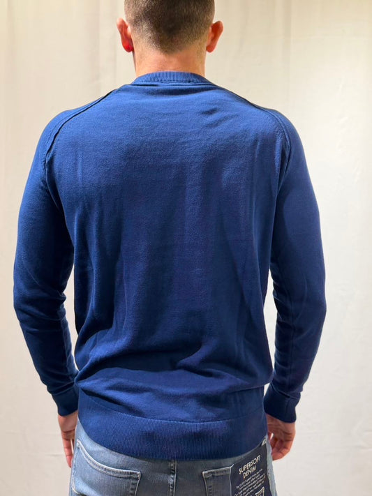 OVER-D Maglioncino girocollo blu OVER-D