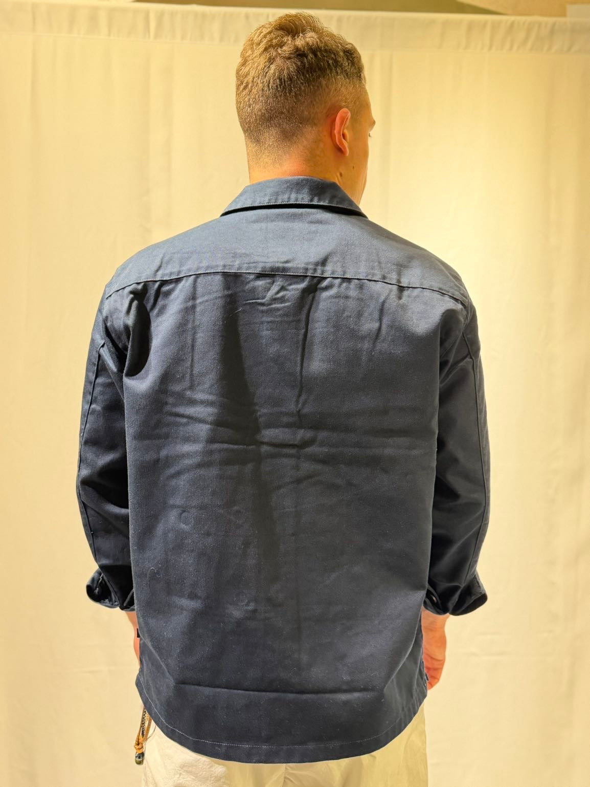 SOLID Overshirt blu con bottoni