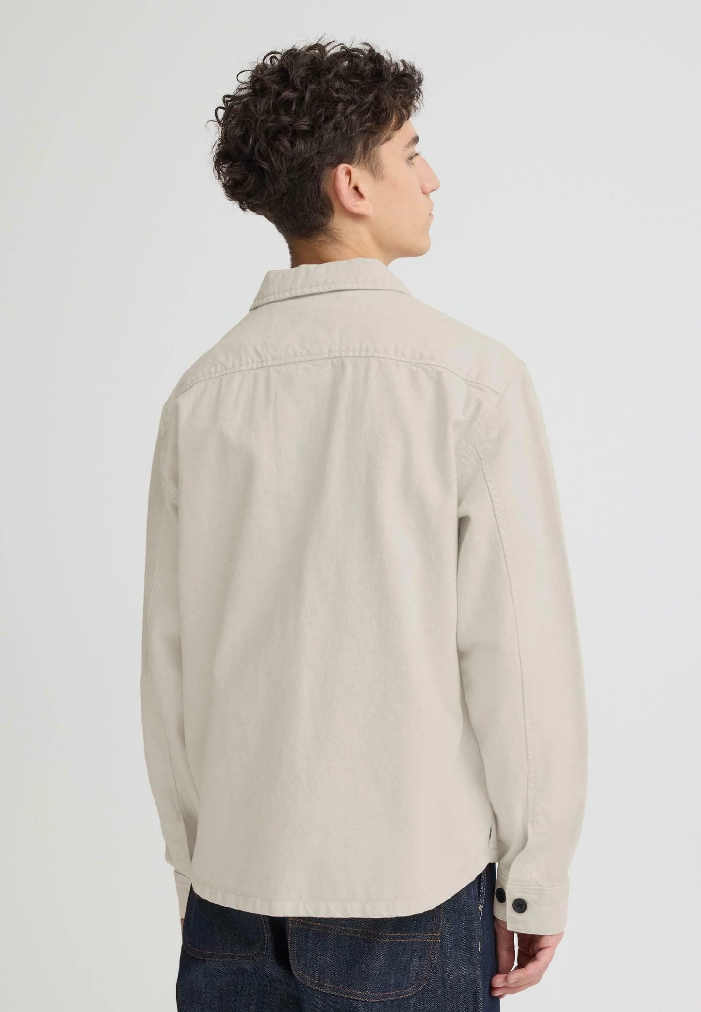 SOLID Overshirt beige chiaro con bottoni