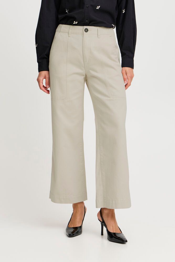 B.YOUNG Pantalone palazzo panna