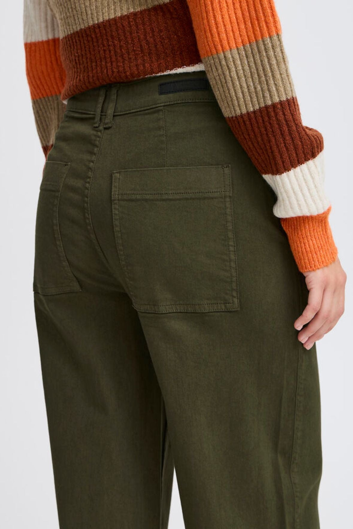 B.YOUNG Pantalone palazzo verde