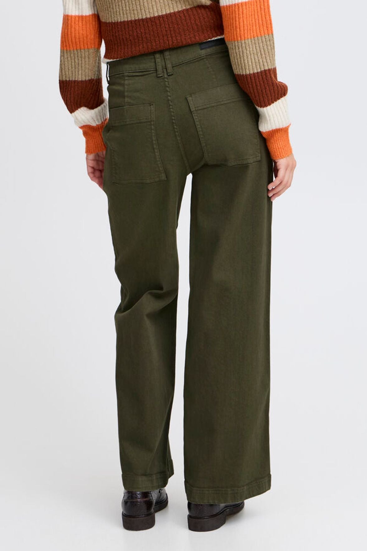 B.YOUNG Pantalone palazzo verde