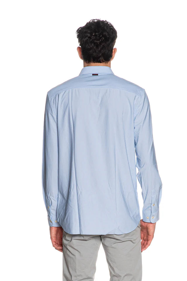 GUESS Camicia gessata celeste e bianca GUESS