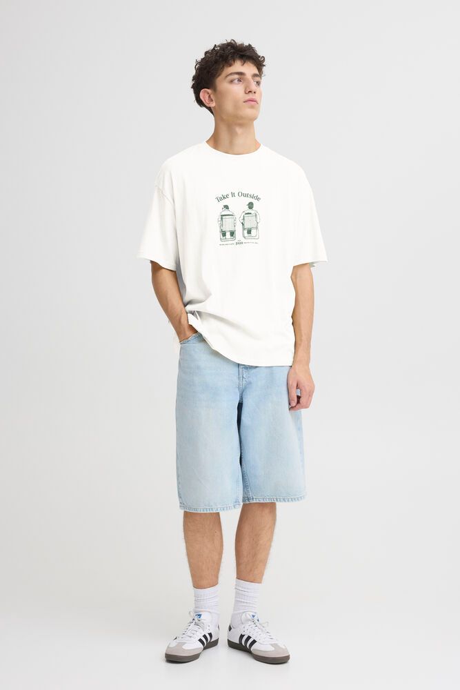 SOLID T-shirt over bianca con stampa sul retro