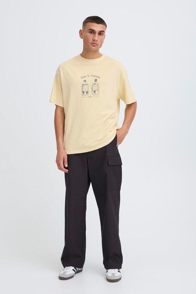 SOLID T-shirt over gialla con stampa sul retro SOLID