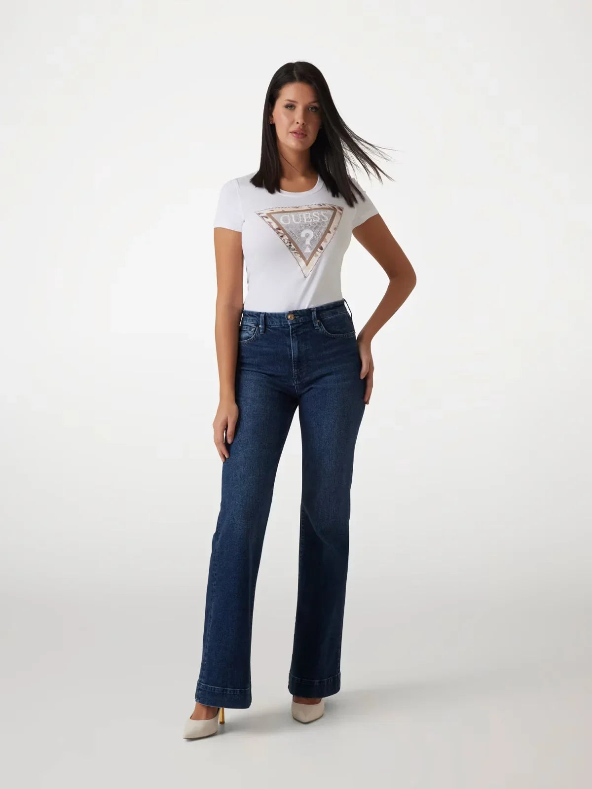 T-SHIRT GUESS LOGO BIANCA W5RI22