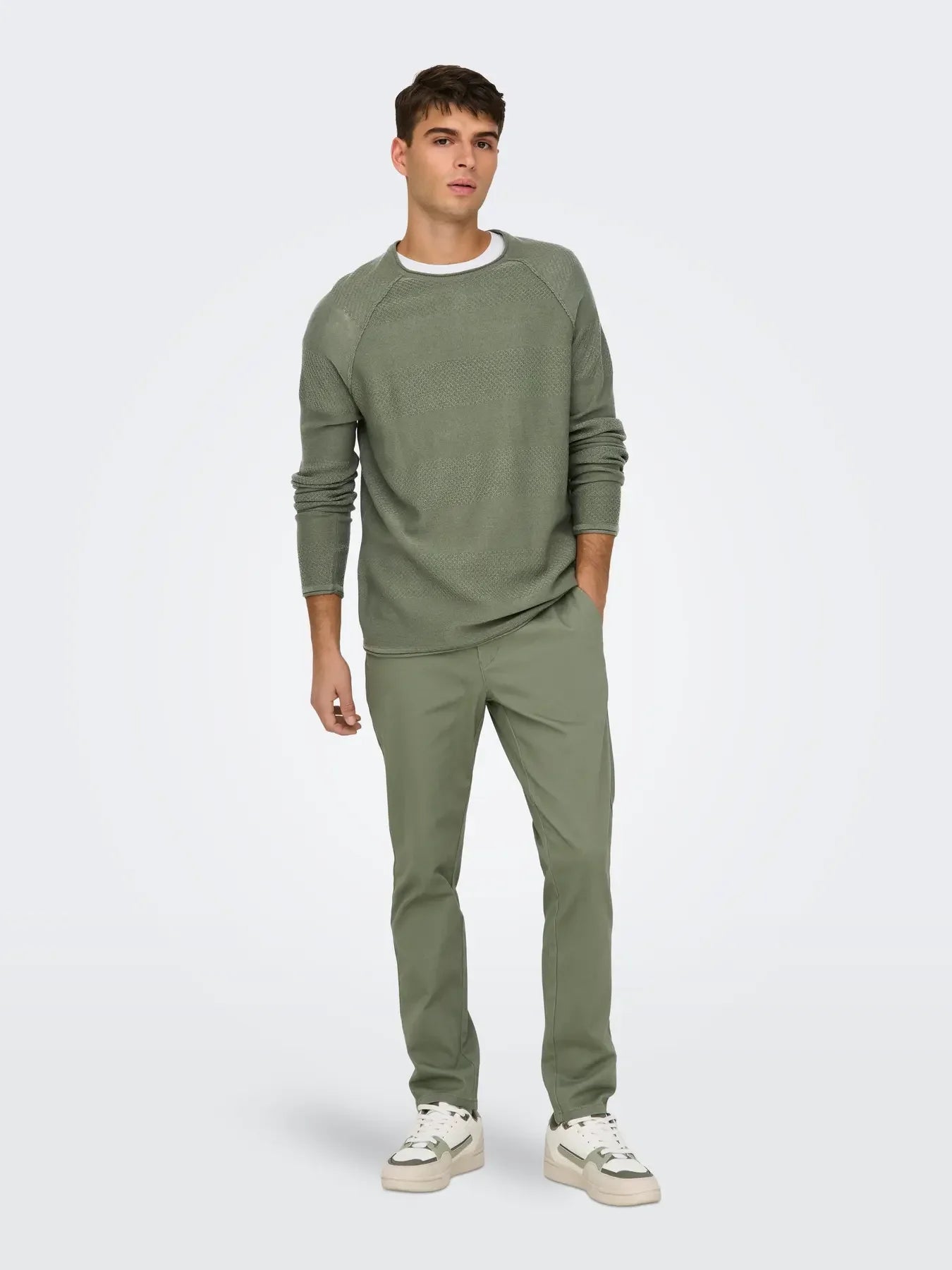 PANTALONI CHINOS ONLY&SONS VERDE 22027773