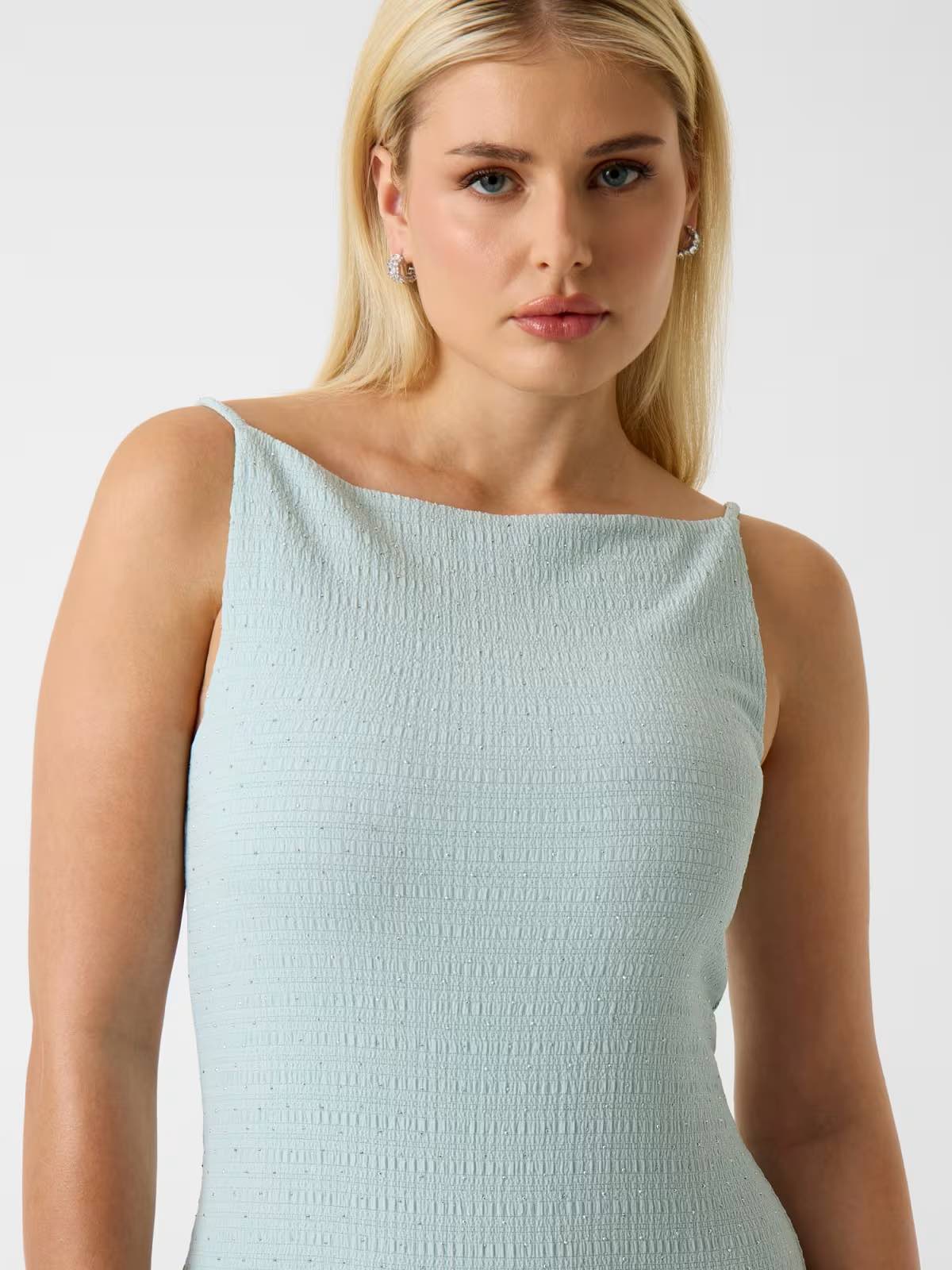 GUESS Abito tubino verde acqua con brillanti GUESS