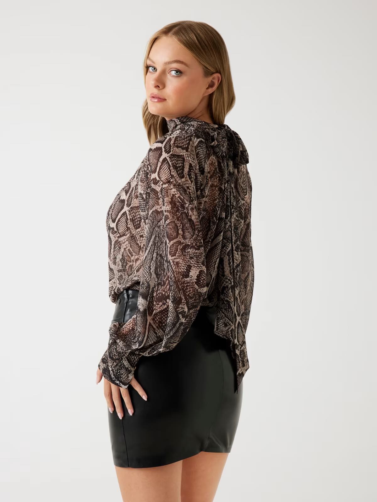 GUESS Blusa con fiocco fantasia GUESS