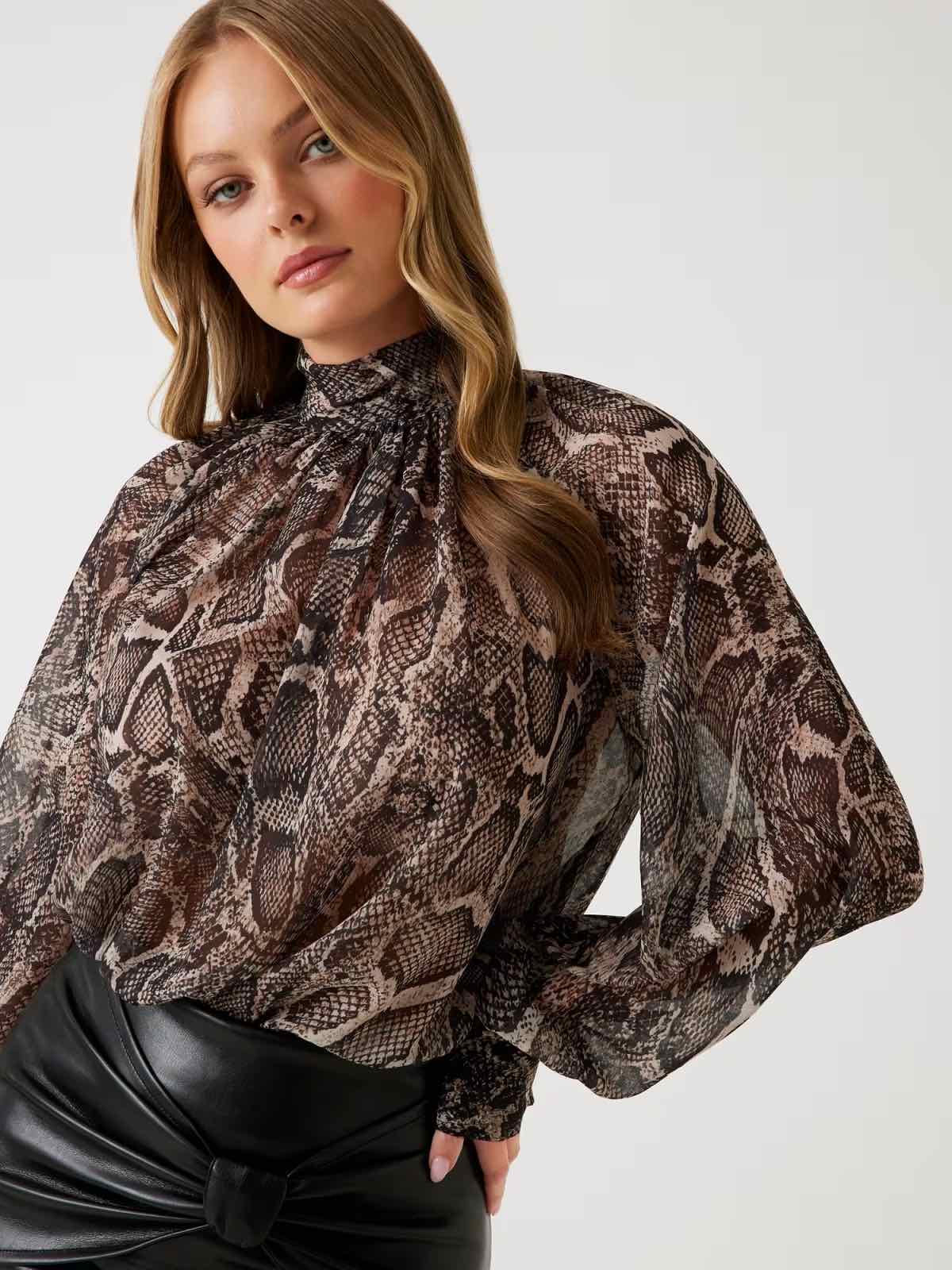 GUESS Blusa con fiocco fantasia GUESS