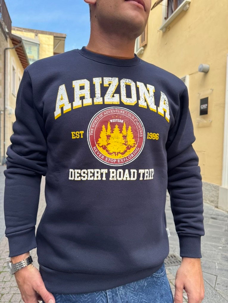 DROPIN Felpa girocollo blu arizona