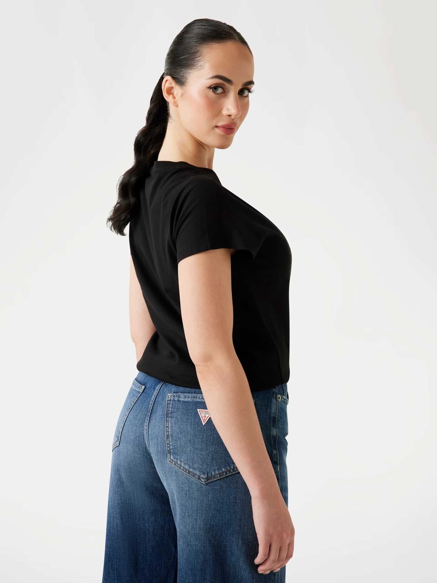 GUESS T-shirt logo 4G nera GUESS