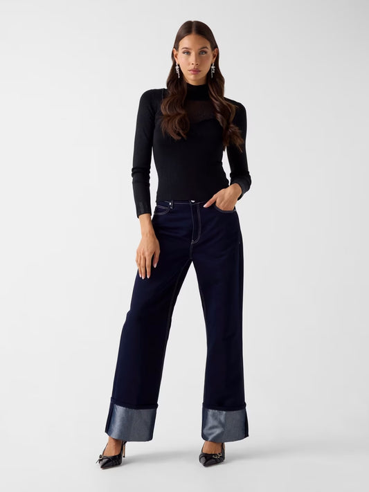 GUESS Maglia con strass nera