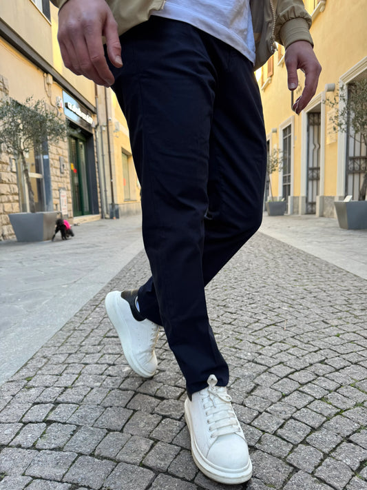 GUESS Pantalone con coulisse blu
