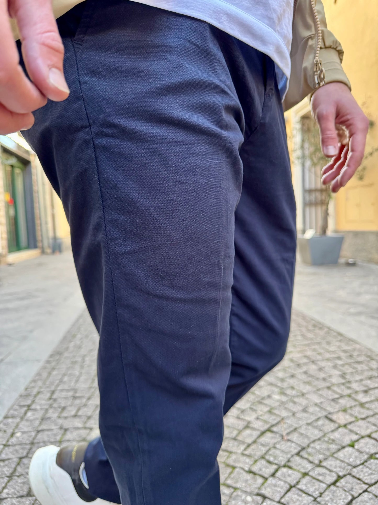GUESS Pantalone con coulisse blu