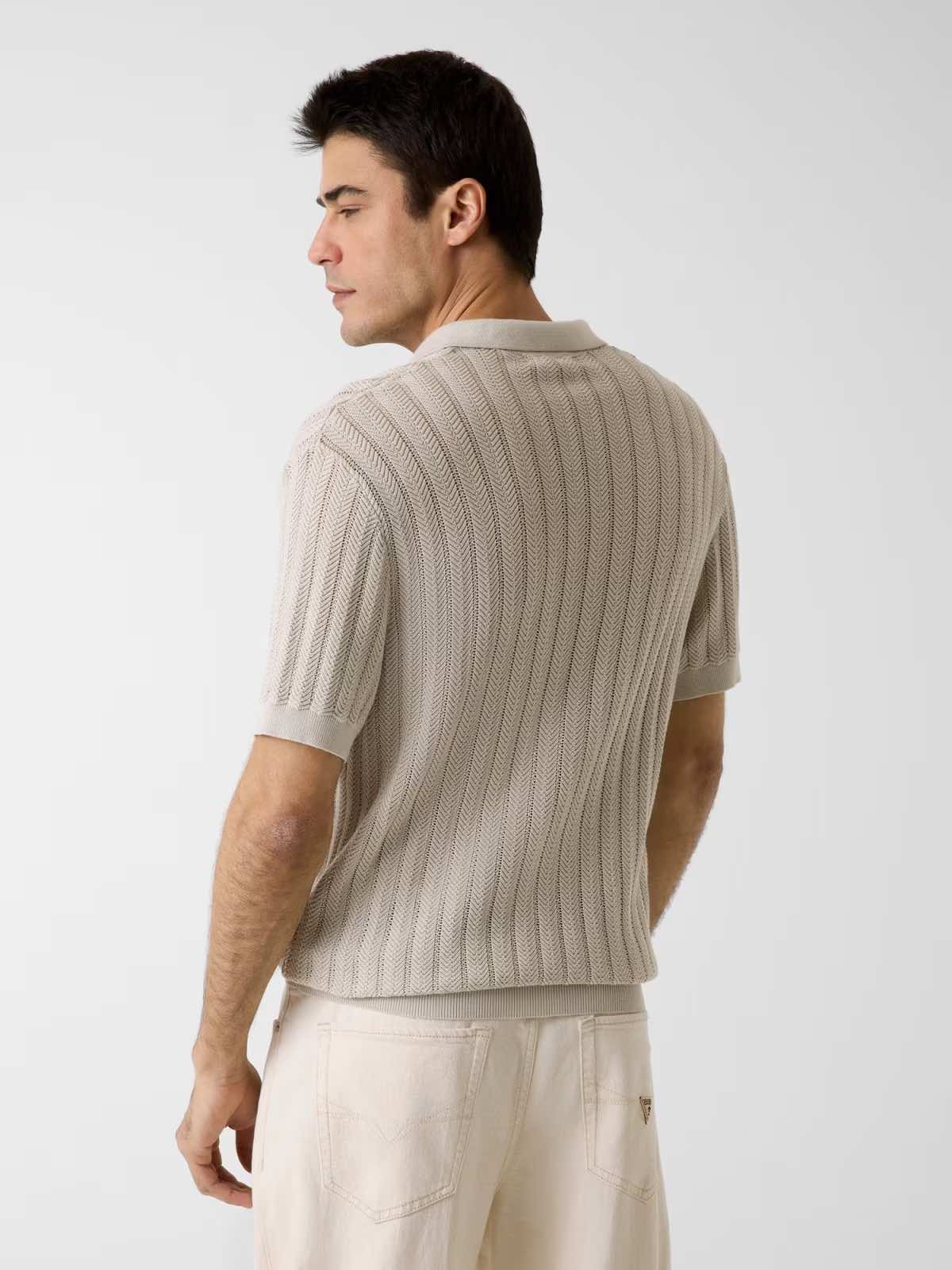 GUESS Polo traforata sabbia GUESS