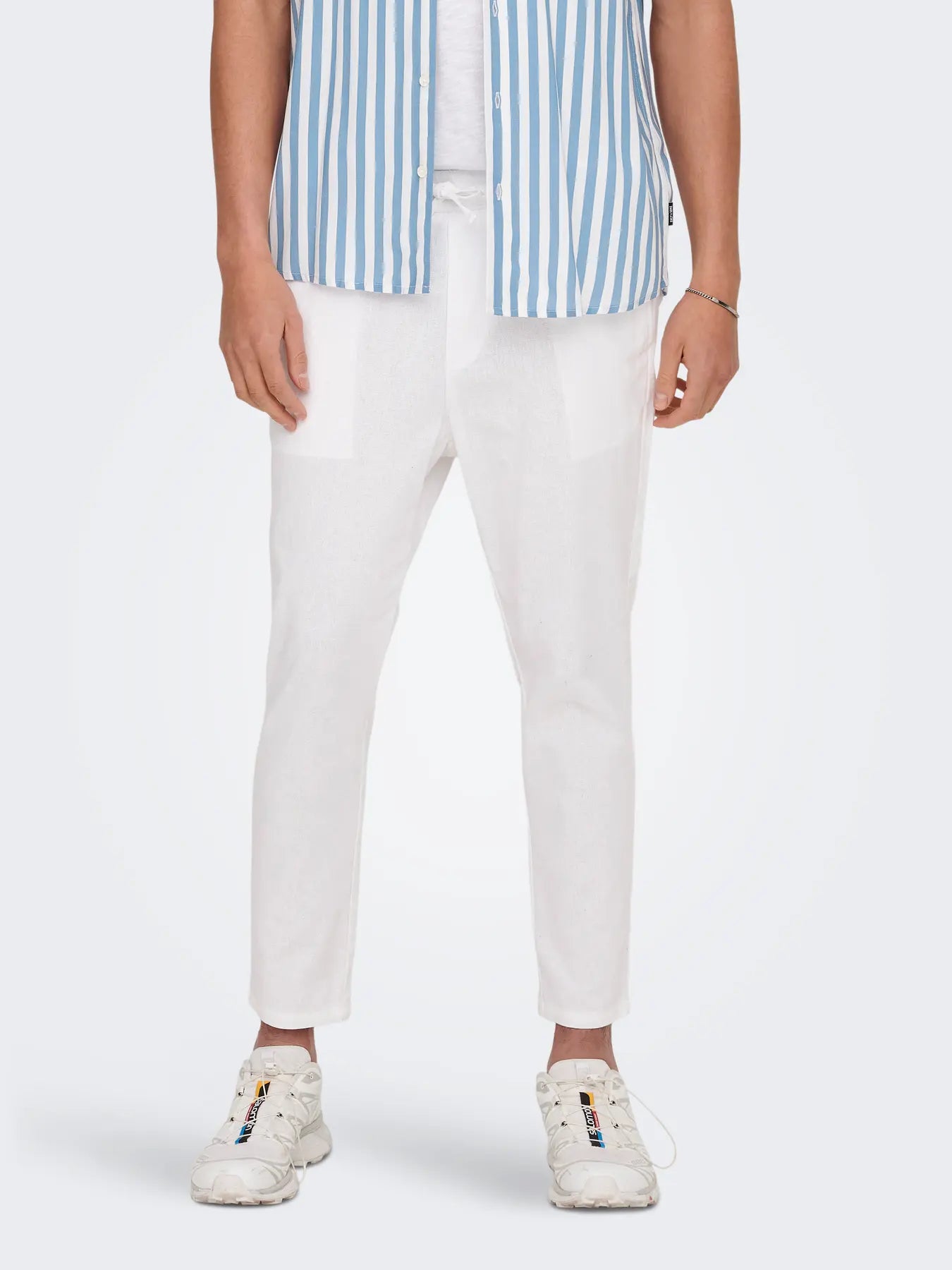 PANTALACCIO LINO ONLY&SONS BIANCO 22024966