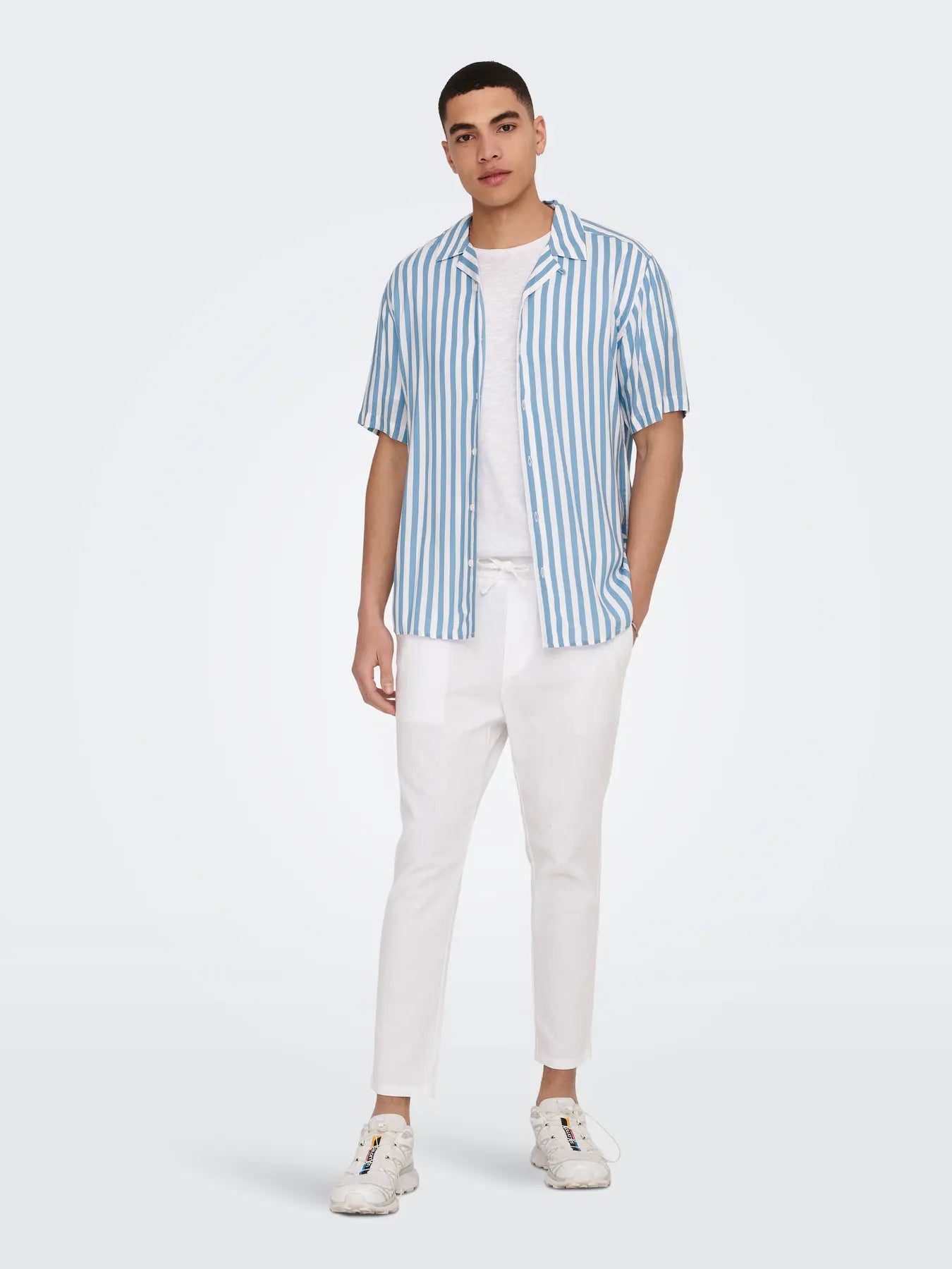 PANTALACCIO LINO ONLY&SONS BIANCO 22024966
