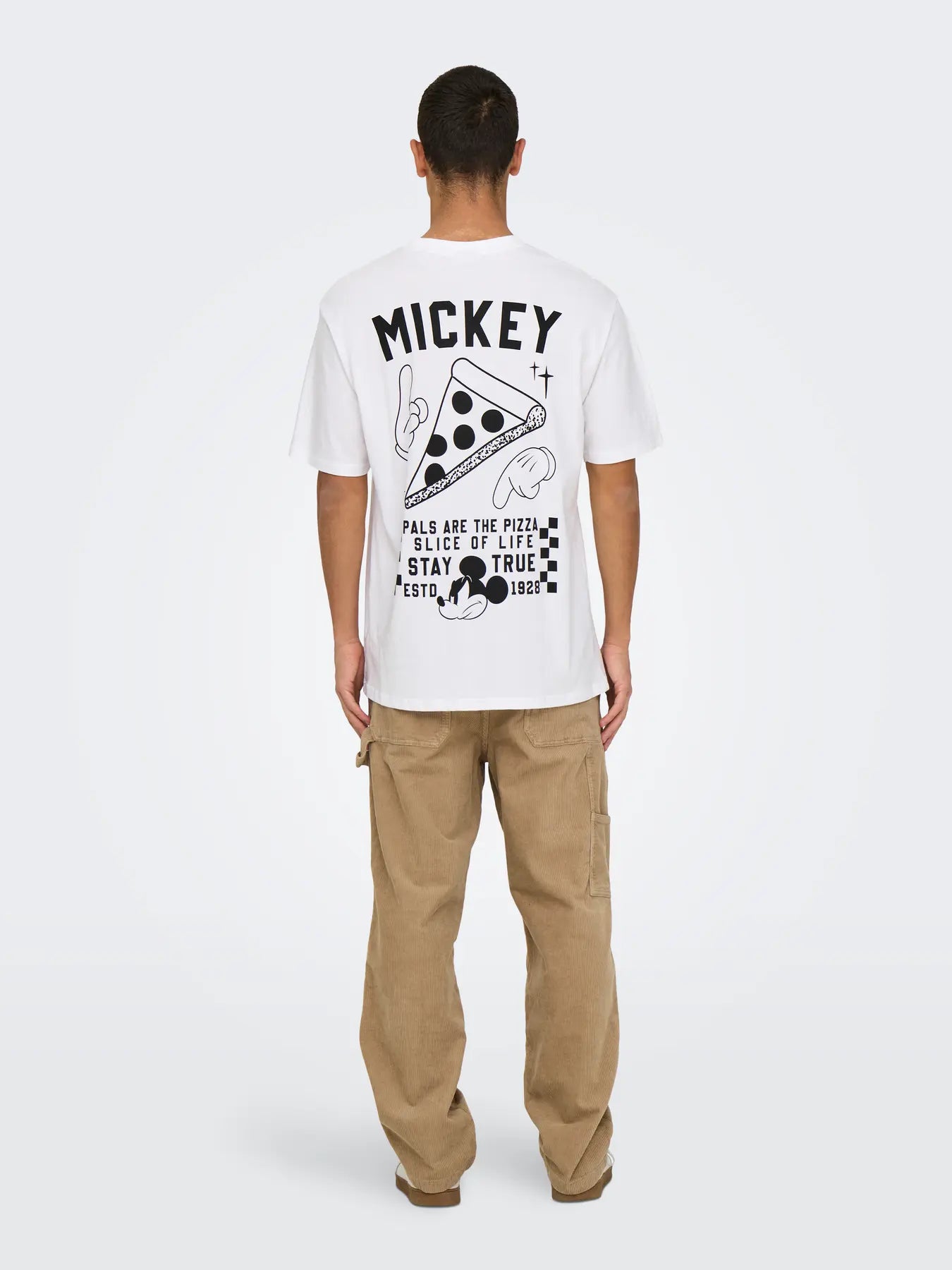 T-SHIRT ONLY&SONS ONSMICKEY MOUSE BIANCA 22034750 OVER-D