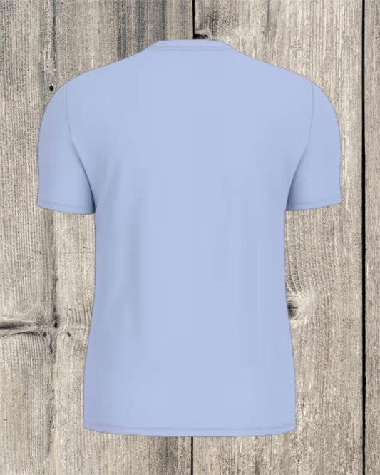 GUESS T-shirt logo piccolo triangolo celeste M2YI24 GUESS