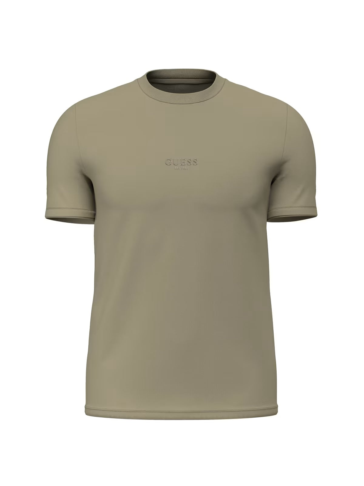 GUESS T-shirt con scritta logo verde cachi