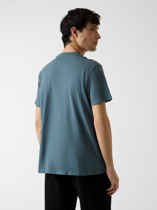 GUESS T-shirt Verde Petrolio con Stampa GUESS